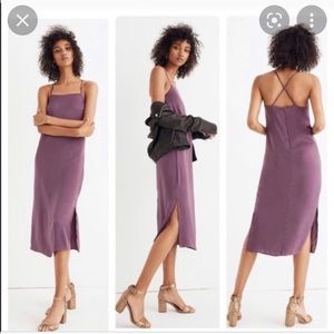 Madewell purple slip dress